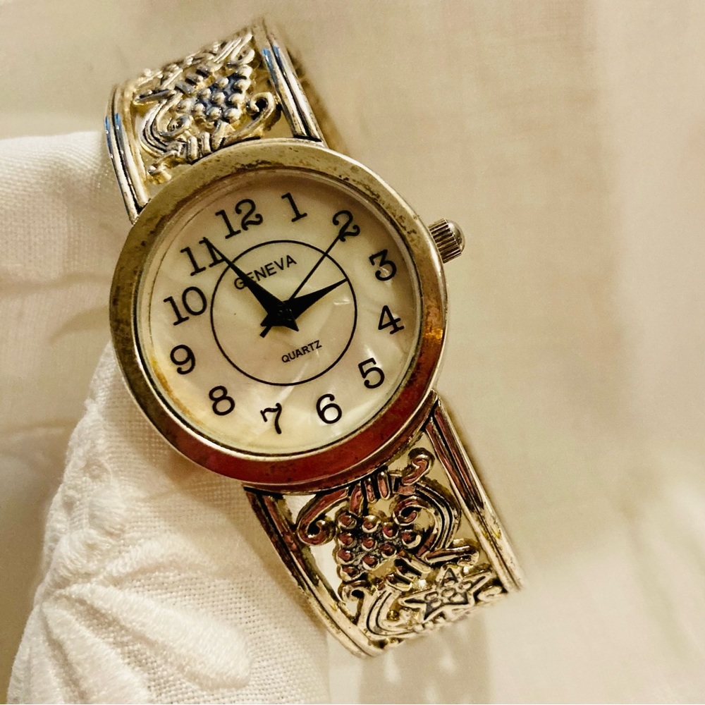 Silver Artisan Cuff Watch